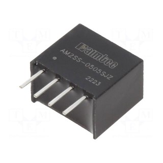 Converter: DC/DC | 2W | Uin: 4.5÷5.5V | Uout: 5VDC | Iout: 400mA | SIP4
