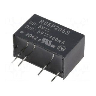 Converter: DC/DC | 2W | Uin: 4.5÷5.5V | Uout: 5VDC | Iout: 400mA | SIP7