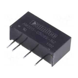 Converter: DC/DC | 2W | Uin: 4.5÷5.5V | Uout: 9VDC | Iout: 222mA | SIP7