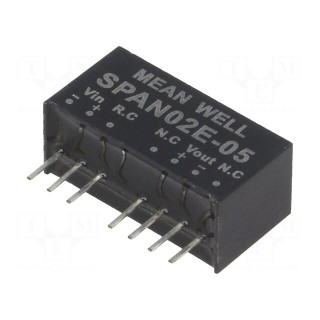 Converter: DC/DC | 2W | Uin: 4.5÷9V | Uout: 5VDC | Iout: 0÷400mA | SIP8