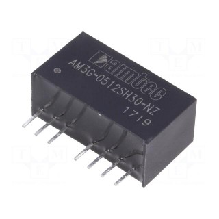 Converter: DC/DC | 3W | Uin: 4.5÷9V | 12VDC | Iout: 208mA | SIP8 | 4.9g