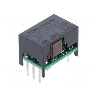 Converter: DC/DC | 3W | Uin: 9÷36V | Uout: 15VDC | Iout: 100mA | THT | CCG3