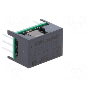 Converter: DC/DC | 3W | Uin: 9÷36V | Uout: 15VDC | Iout: 100mA | THT | CCG3