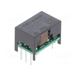 Converter: DC/DC | 3W | Uin: 9÷36V | Uout: 5VDC | Iout: 600mA | THT | CCG3