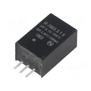 Converter: DC/DC | 4.95W | Uin: 4.75÷18V | Uout: 3.3VDC | Iout: 1.5A