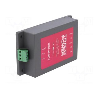 Converter: DC/DC | 40W | Uin: 18÷75V | Uout: 24VDC | Iout: 1670mA | 162g