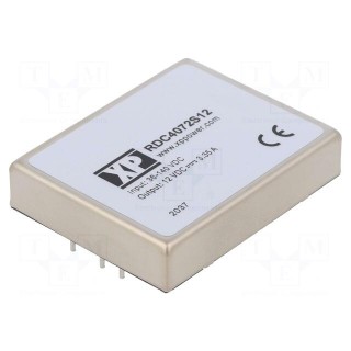 Converter: DC/DC | 40W | Uin: 36÷140V | Uout: 12VDC | Iout: 3.35A | 270kHz