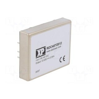 Converter: DC/DC | 40W | Uin: 36÷140V | Uout: 12VDC | Iout: 3.35A | 270kHz