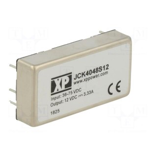 Converter: DC/DC | 40W | Uin: 36÷75V | Uout: 12VDC | Iout: 3.33A | 270kHz