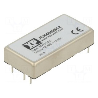 Converter: DC/DC | 40W | Uin: 36÷75V | Uout: 12VDC | Iout: 3.33A | 270kHz