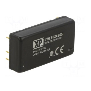 Converter: DC/DC | 50W | Uin: 9÷36V | Uout: 5VDC | Iout: 10A | 2"x1" | THT