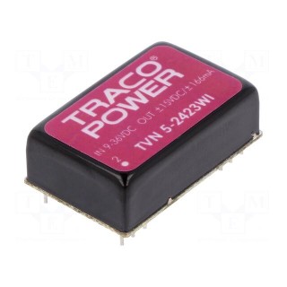 Converter: DC/DC | 5W | Uin: 9÷36V | Uout: 15VDC | Uout2: -15VDC | DIP24