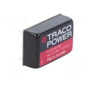 Converter: DC/DC | 5W | Uin: 9÷36V | Uout: 3.3VDC | Iout: 1515mA | DIP24