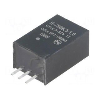 Converter: DC/DC | 6.5W | Uin: 9÷32V | Uout: 6.5VDC | Iout: 1A | SIP3 | 4g