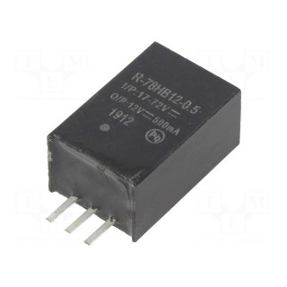 Converter: DC/DC | 6W | Uin: 17÷72V | Uout: 12VDC | Iout: 500mA | SIP3