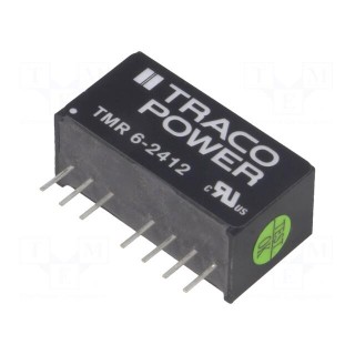 Converter: DC/DC | 6W | Uin: 18÷36V | 12VDC | Iout: 500mA | SIP8 | 4.8g