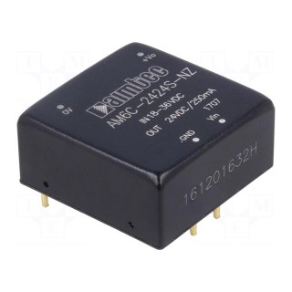 Converter: DC/DC | 6W | Uin: 18÷36V | 24VDC | Iout: 250mA | 1"x1" | 14g