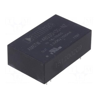 Converter: DC/DC | 6W | Uin: 18÷75V | 3.3VDC | Iout: 1.5A | DIP24 | 13g