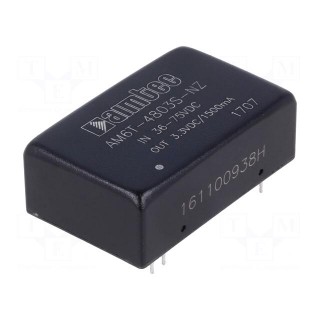 Converter: DC/DC | 6W | Uin: 36÷75V | 3.3VDC | Iout: 1.5A | DIP24 | 14g