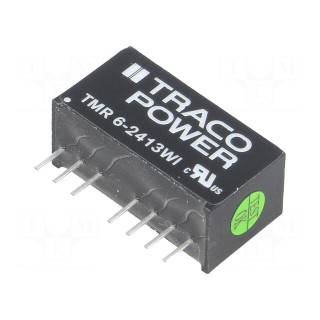 Converter: DC/DC | 6W | Uin: 9÷36V | Uout: 15VDC | Iout: 400mA | SIP8