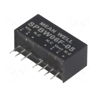 Converter: DC/DC | 6W | Uin: 9÷36V | Uout: 5VDC | Iout: 0÷1200mA | SIP8