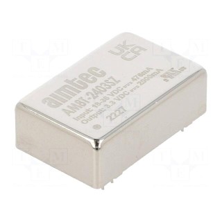 Converter: DC/DC | 7.5W | Uin: 18÷36V | Uout: 3.3VDC | Iout: 2A | DIP24