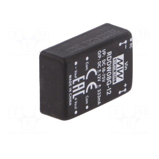 Converter: DC/DC | 8W | Uin: 18÷75V | Uout: 12VDC | Uout2: -12VDC | DIP24