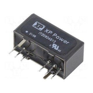 Converter: DC/DC | 9W | Uin: 9÷36V | Uout: 12VDC | Iout: 750mA | SIP8 | THT