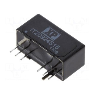 Converter: DC/DC | 9W | Uin: 9÷36V | Uout: 15VDC | Iout: 600mA | SIP8 | THT