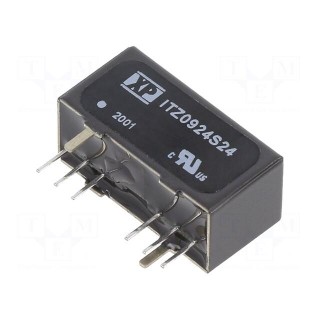 Converter: DC/DC | 9W | Uin: 9÷36V | Uout: 24VDC | Iout: 375mA | SIP8 | THT