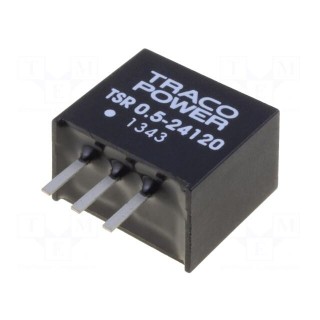 Converter: DC/DC | Uin: 15÷32V | 12VDC | Iout: 500mA | SIP3 | 1.95g | OUT: 1