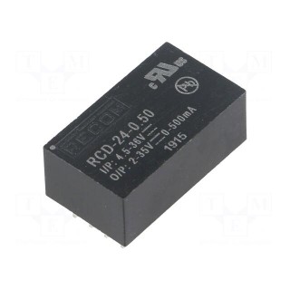 Converter: DC/DC | Uin: 4.5÷36V | Uout: 2÷35VDC | Iout: 500mA | PCB | LED