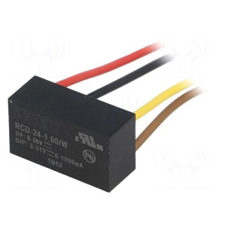 Converter: DC/DC | Uin: 6÷36V | Uout: 3÷31VDC | Iout: 1000mA | cables