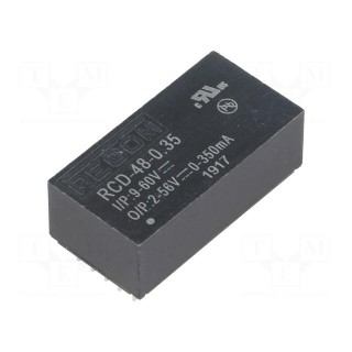 Converter: DC/DC | Uin: 9÷60V | Uout: 2÷56VDC | Iout: 350mA | PCB | RCD-48