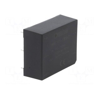 Converter: AC/DC | 10.5W | Uout: 15VDC | Iout: 0.7A | 81% | Mounting: PCB