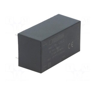 Converter: AC/DC | 15W | Uout: 12VDC | Iout: 1.25A | 80% | Mounting: PCB