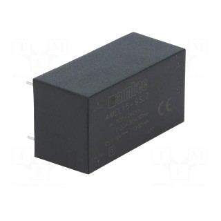 Converter: AC/DC | 15W | Uout: 9VDC | Iout: 1.66A | 77% | Mounting: PCB