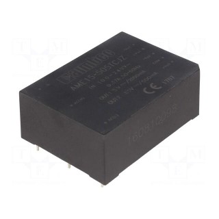 Converter: AC/DC | 15W | Uout: 5VDC | Iout: 2A | 75% | Mounting: PCB | 3kV