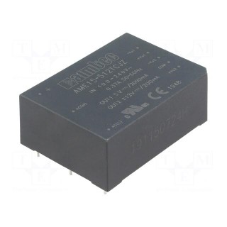 Converter: AC/DC | 15W | Uout: 5VDC | Iout: 2A | 77% | Mounting: PCB | 3kV