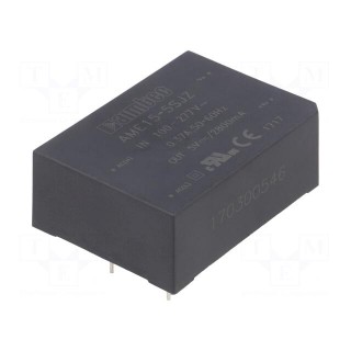 Converter: AC/DC | 15W | Uout: 5VDC | Iout: 2.8A | 78% | Mounting: PCB