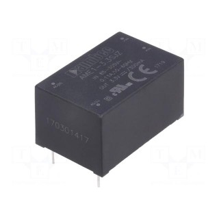 Converter: AC/DC | 1W | Uout: 3.3VDC | Iout: 0.3A | 63% | Mounting: PCB