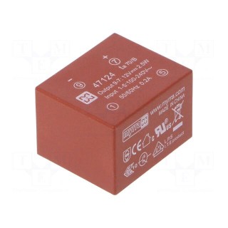 Converter: AC/DC | 2.5W | 85÷265VAC | Usup: 120÷370VDC | Uout: 12VDC