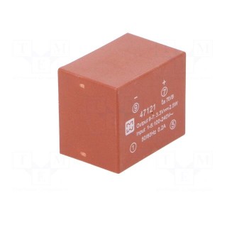 Converter: AC/DC | 2.5W | Uout: 3.3VDC | Iout: 750mA | 65% | Mounting: PCB