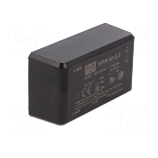 Power supply: switched-mode | modular | 20W | 3.3VDC | 69.5x39x24mm