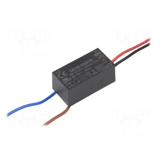 Converter: AC/DC | 20W | Uout: 24VDC | Iout: 840mA | 85% | 85÷264VAC | 65g