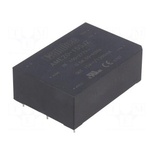 Converter: AC/DC | 20W | Uout: 15VDC | Iout: 1.3A | 84% | Mounting: PCB