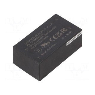 Converter: AC/DC | 20W | 90÷264VAC | Usup: 120÷370VDC | Uout: 5VDC | 84%