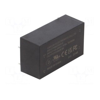 Converter: AC/DC | 20W | 90÷264VAC | Usup: 120÷370VDC | Uout: 5VDC | 84%