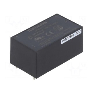 Converter: AC/DC | 25W | 90÷264VAC | 5VDC | Iout: 4A | 81% | THT | KPSB25