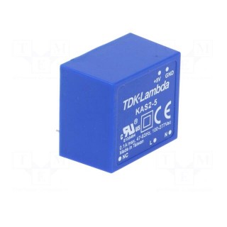 Converter: AC/DC | 2W | Uout: 5VDC | Iout: 400mA | 70% | Mounting: THT